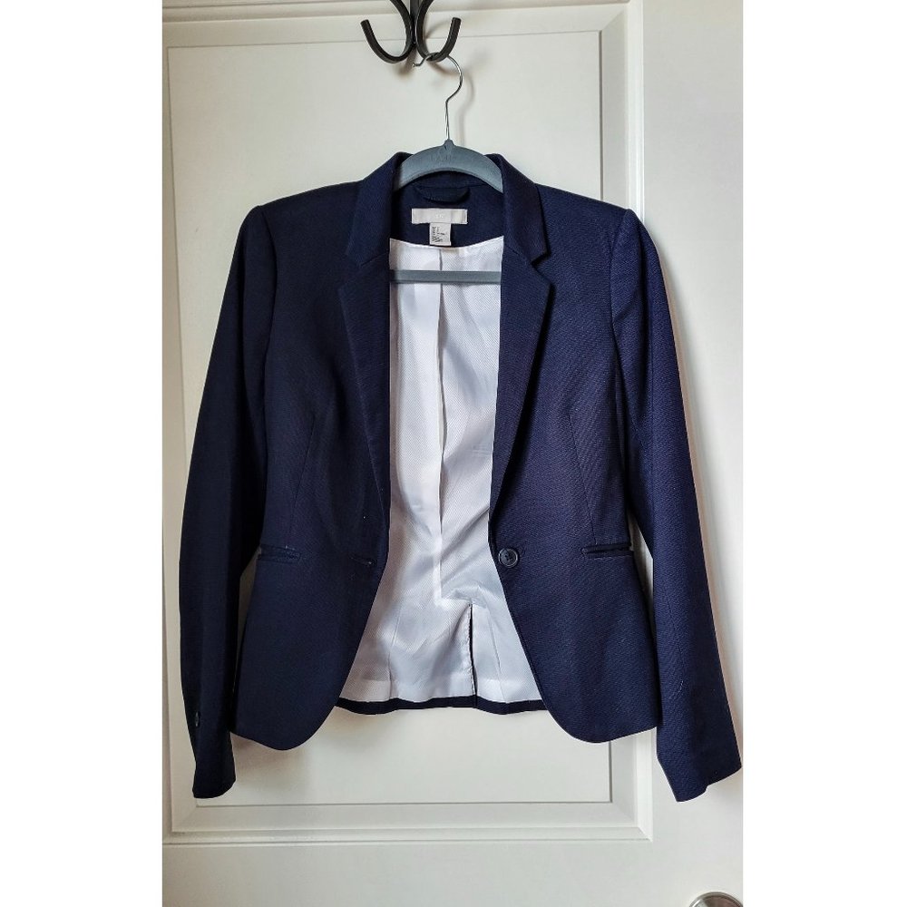 Navy H&M fitted blazer